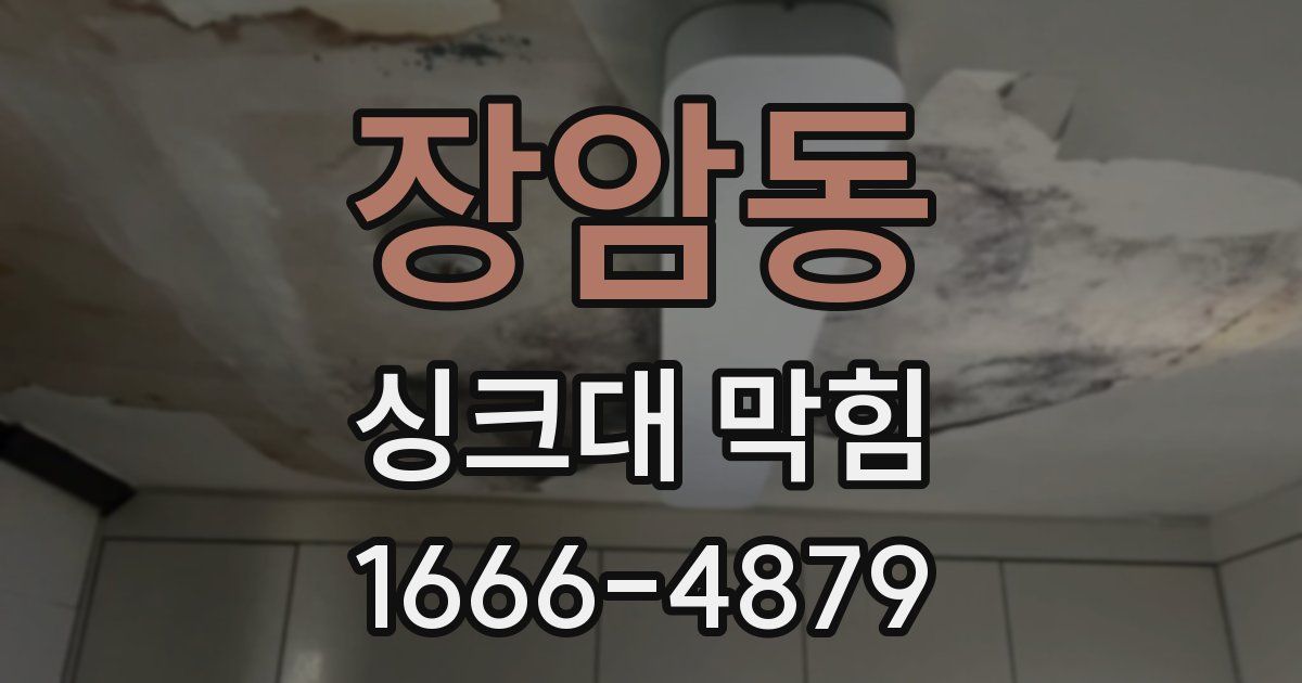 장암동 싱크대 막힘