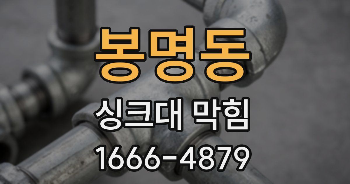 봉명동 싱크대 막힘