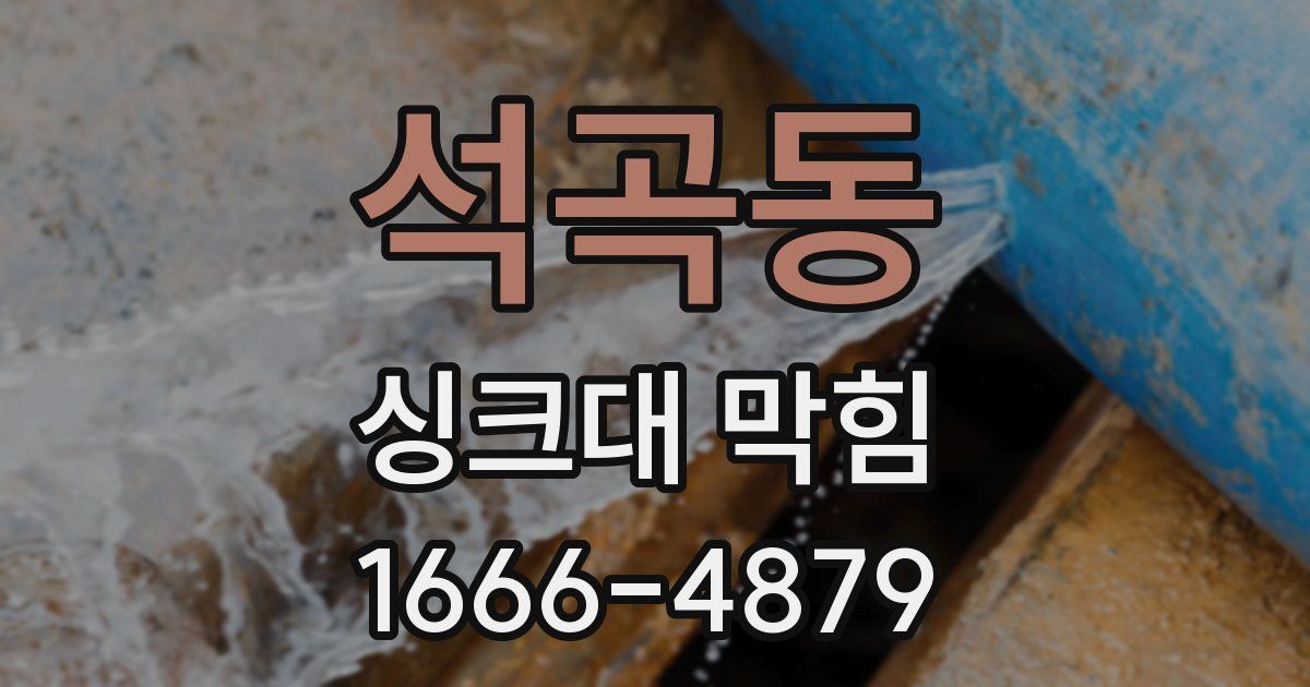 석곡동 싱크대 막힘