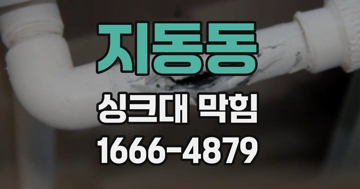 지동동 싱크대 막힘