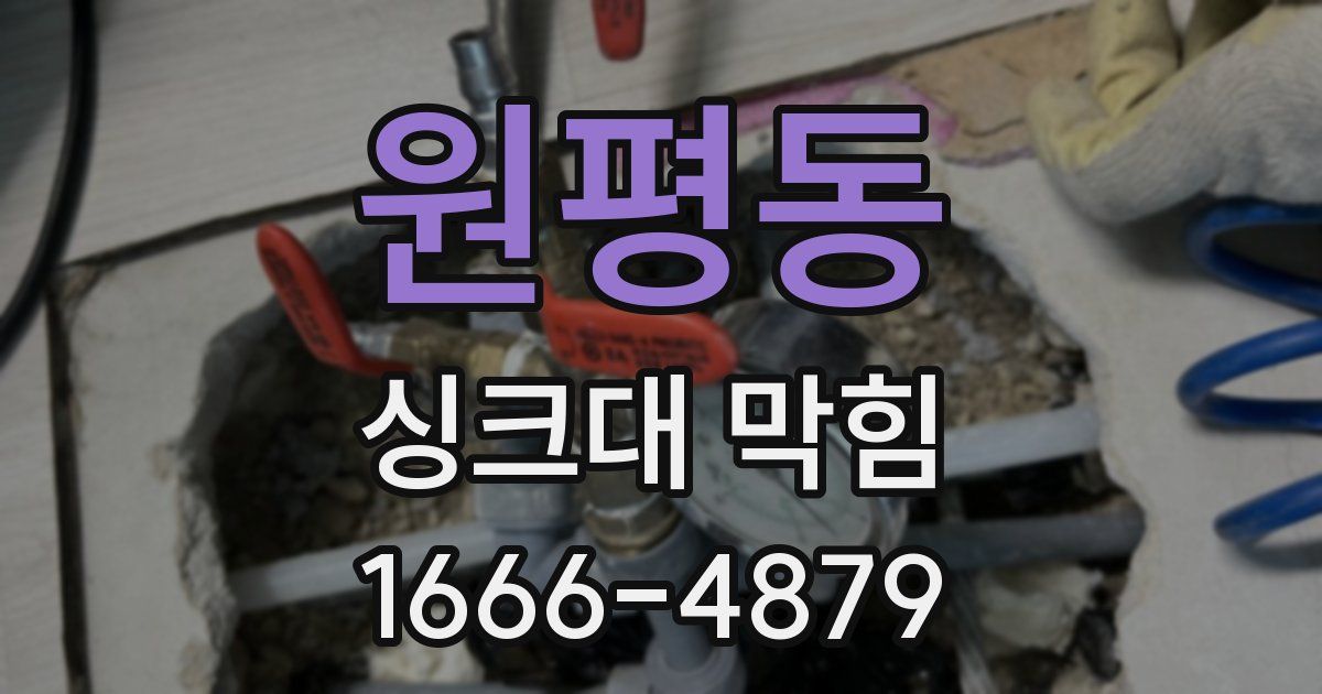 원평동 싱크대 막힘