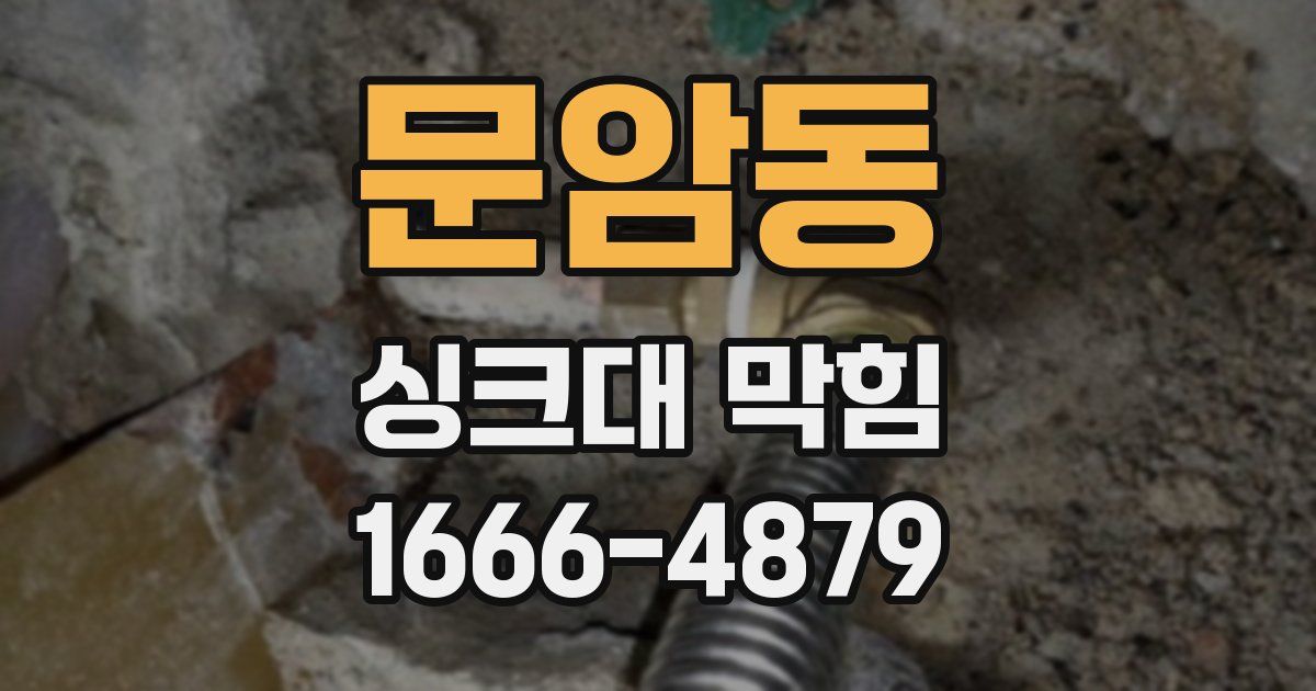 문암동 싱크대 막힘