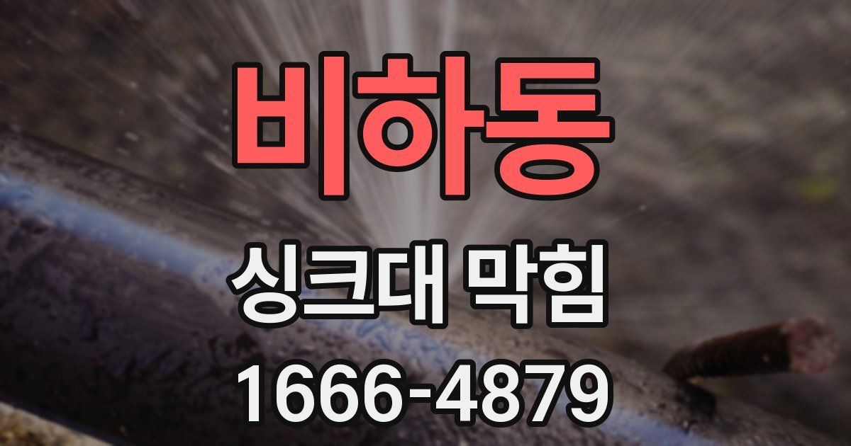 비하동 싱크대 막힘