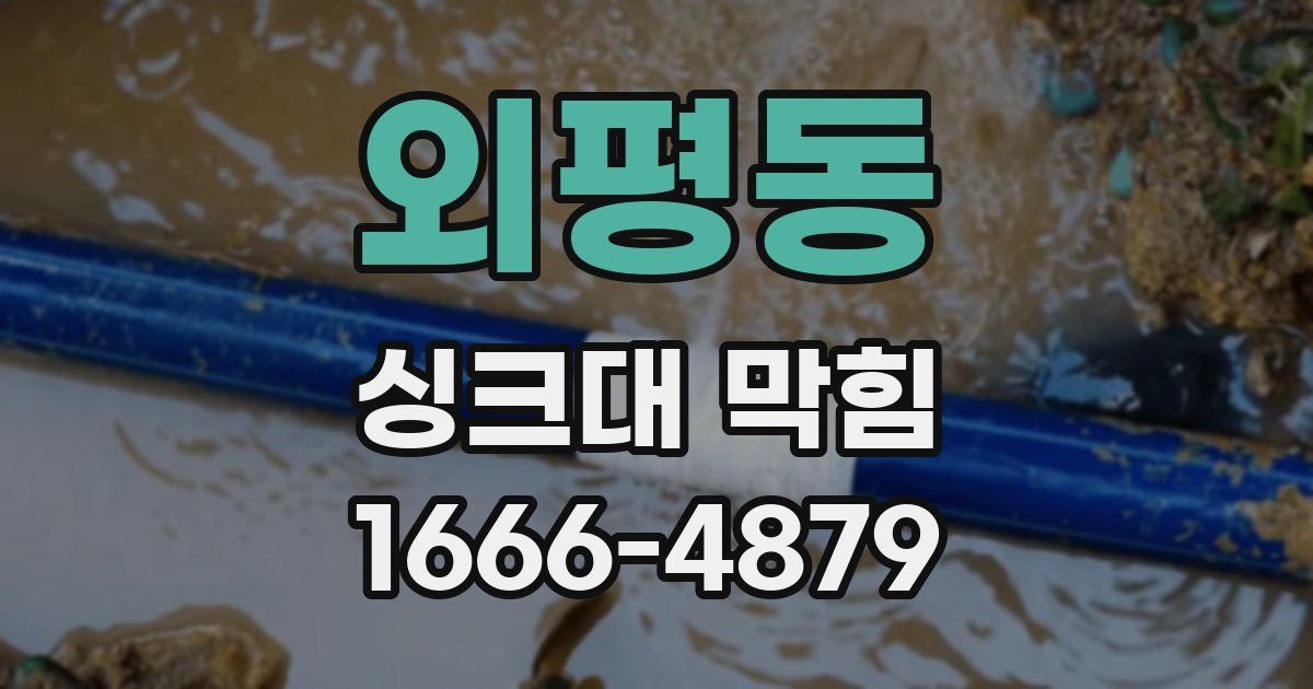 외평동 싱크대 막힘