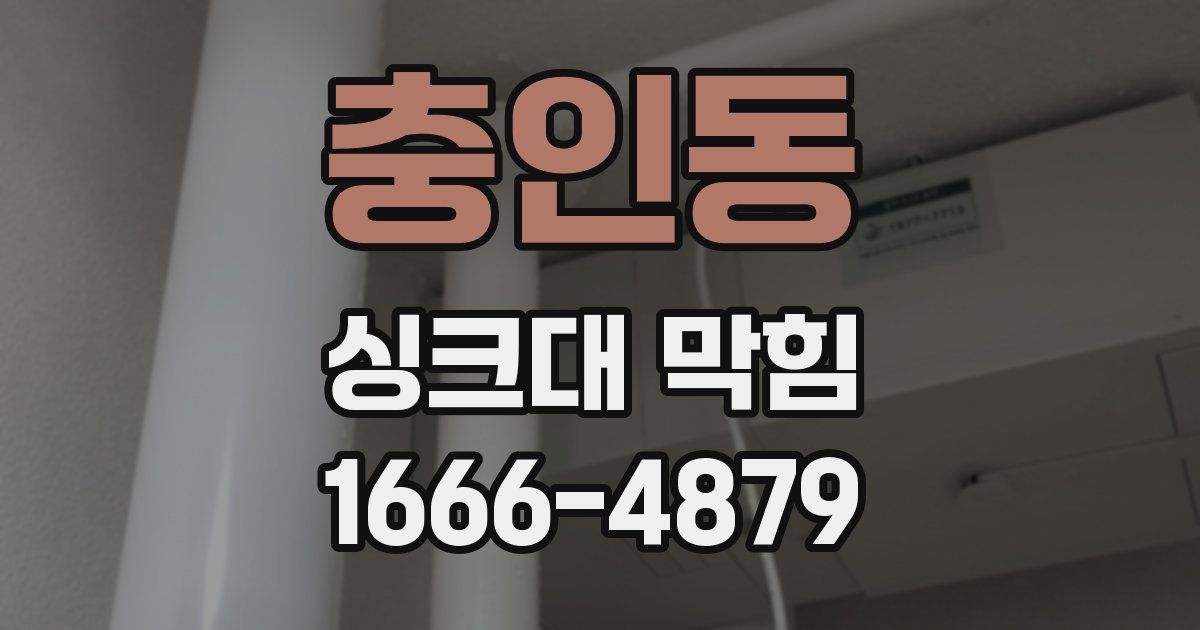 충인동 싱크대 막힘