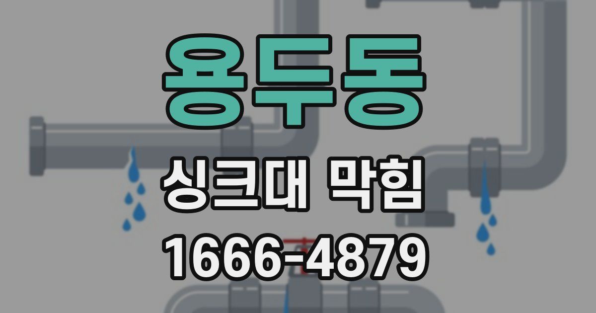 용두동 싱크대 막힘