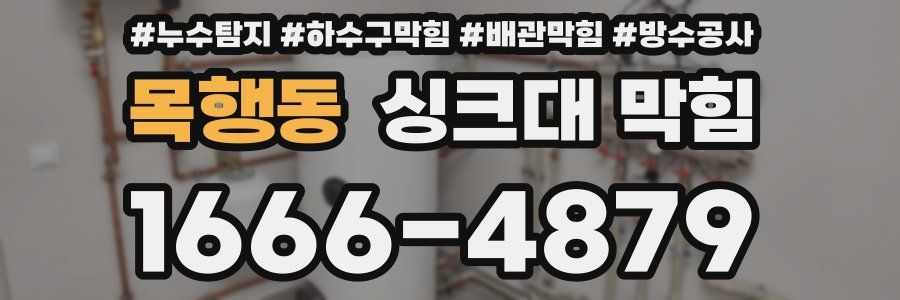 목행동 싱크대 막힘