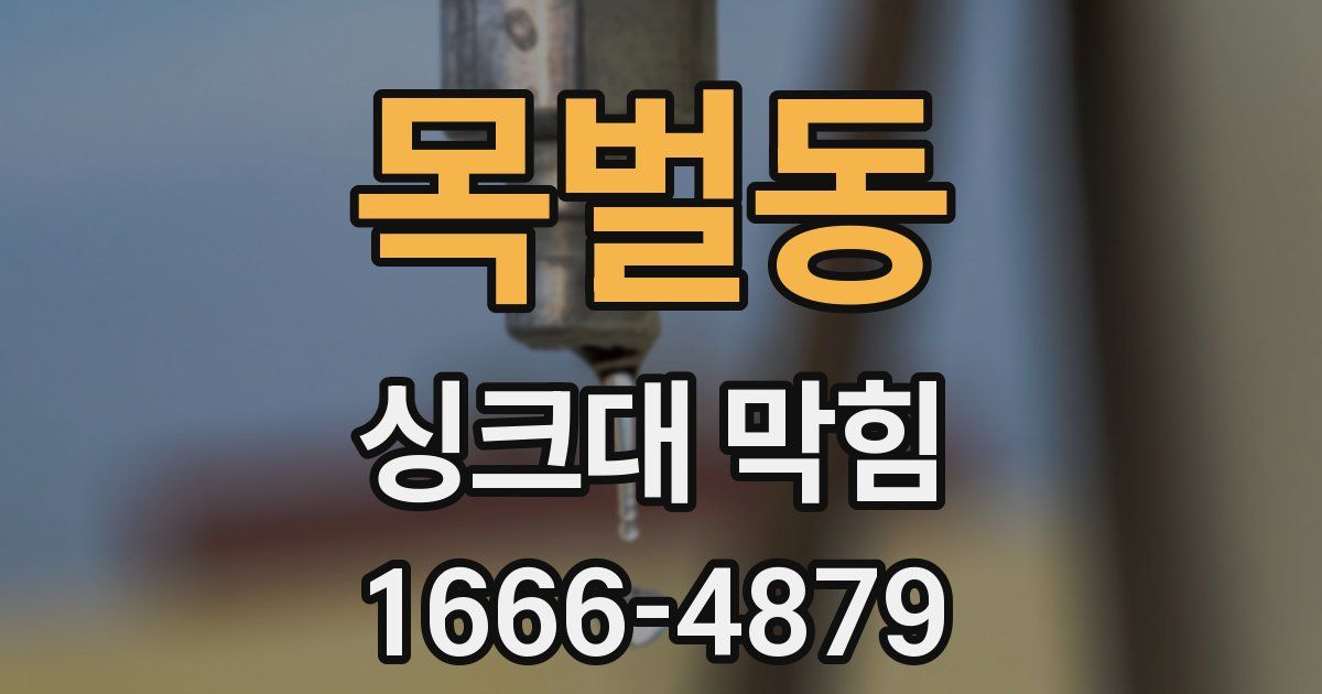 목벌동 싱크대 막힘