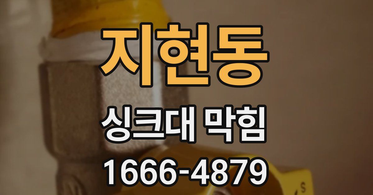지현동 싱크대 막힘