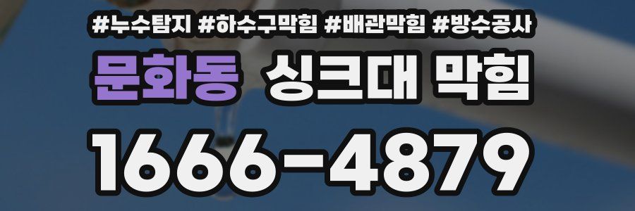 문화동 싱크대 막힘
