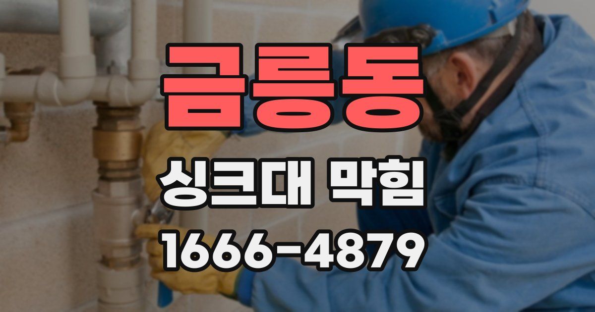 금릉동 싱크대 막힘