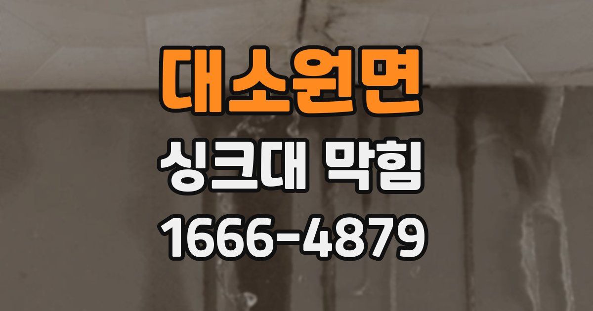 대소원면 싱크대 막힘