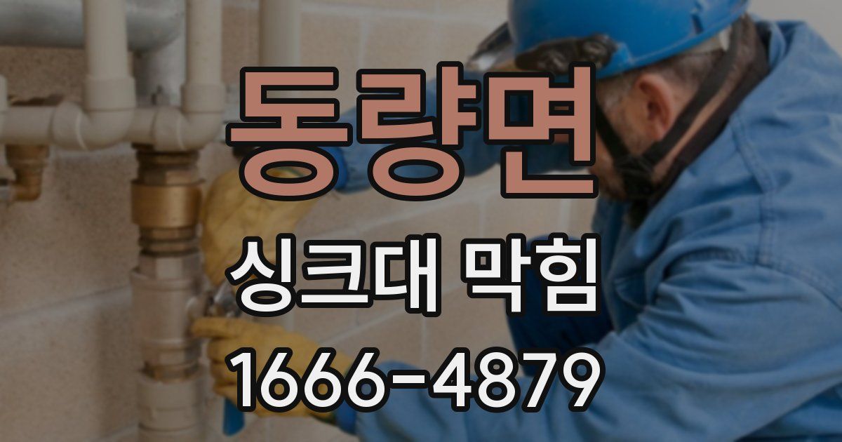 동량면 싱크대 막힘