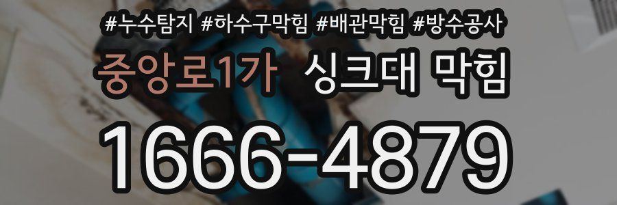 중앙로1가 싱크대 막힘