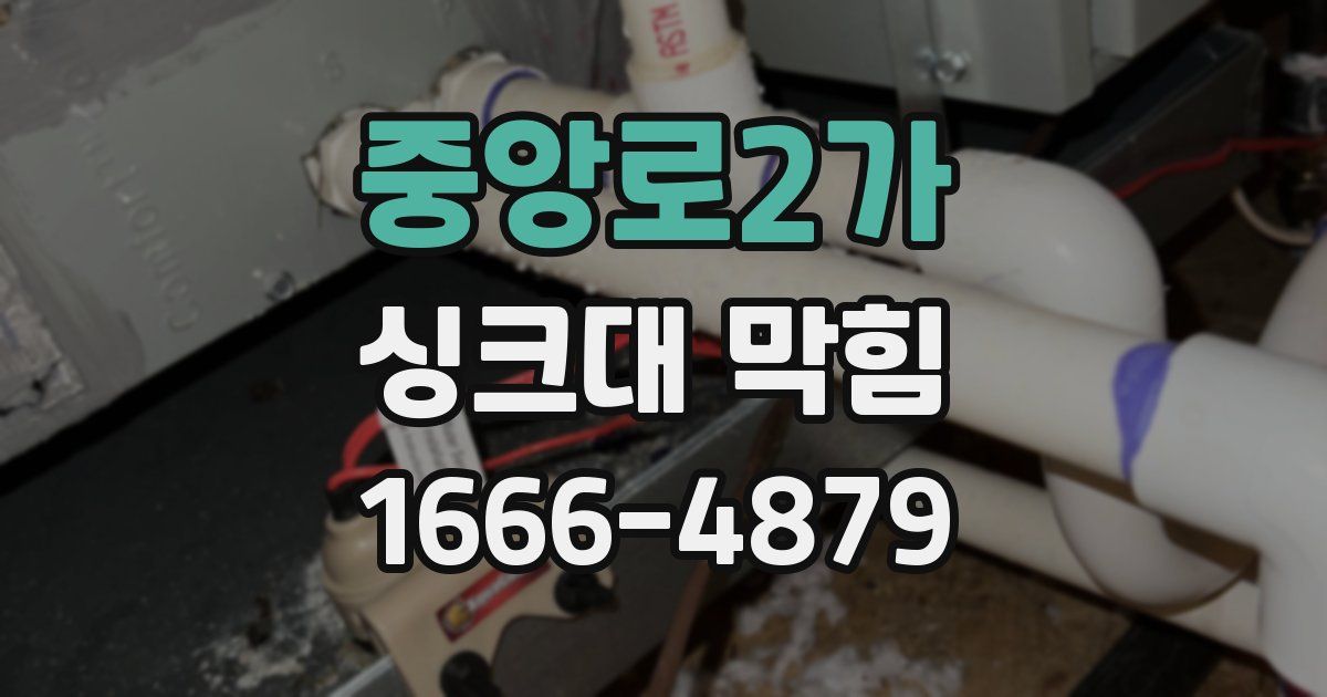 중앙로2가 싱크대 막힘