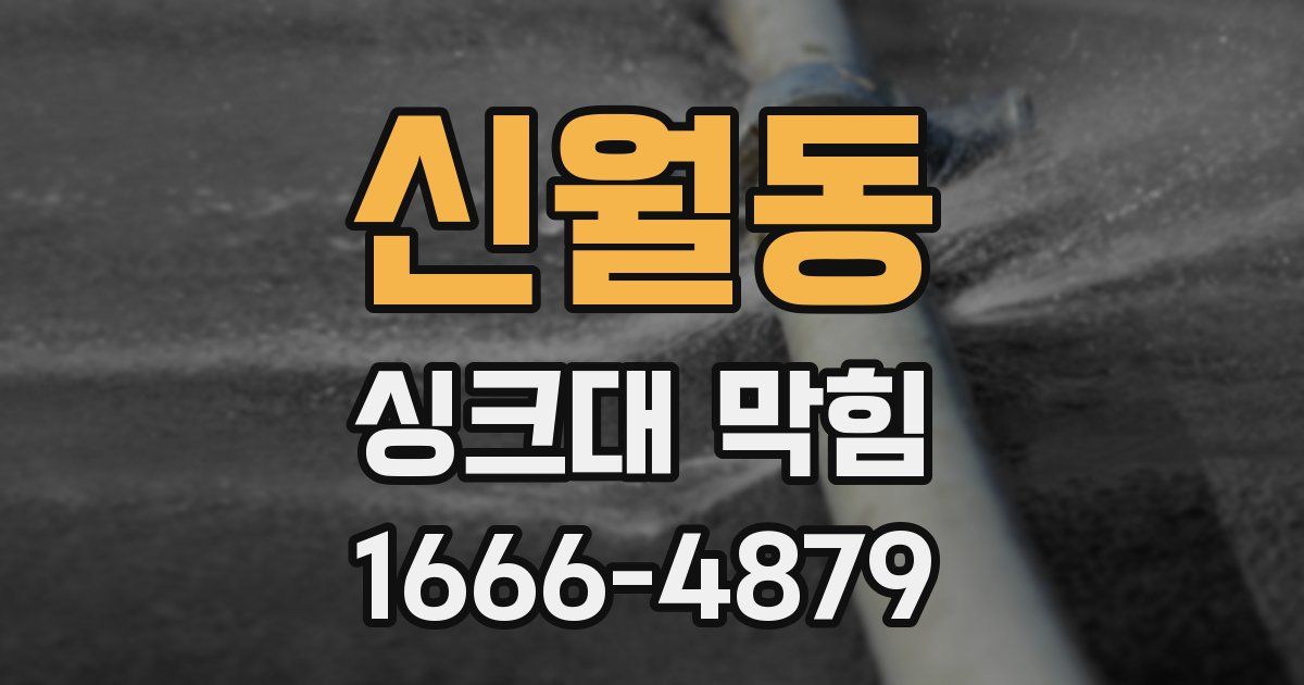 신월동 싱크대 막힘