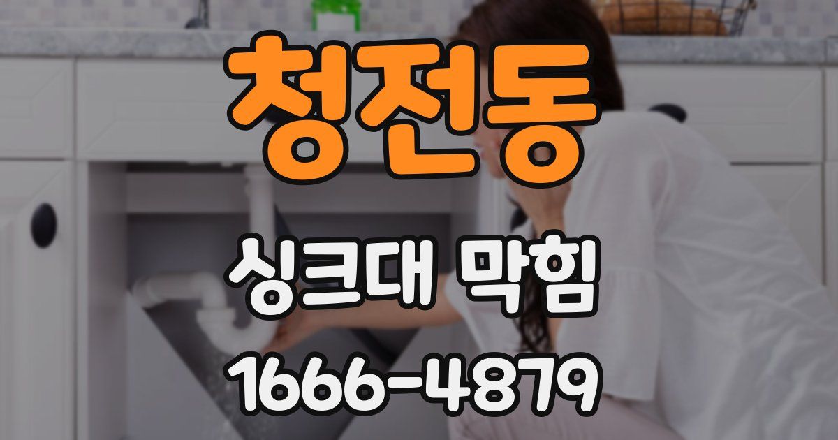 청전동 싱크대 막힘