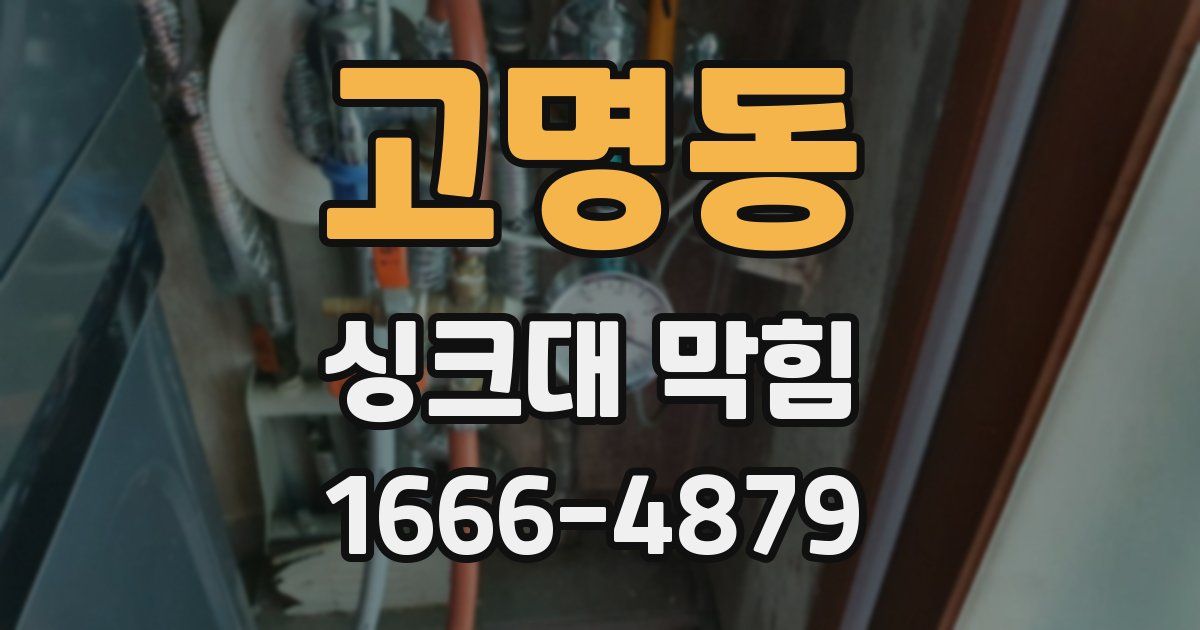 고명동 싱크대 막힘