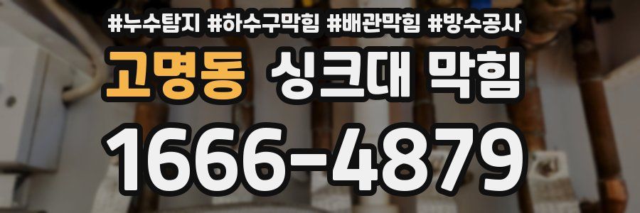 고명동 싱크대 막힘