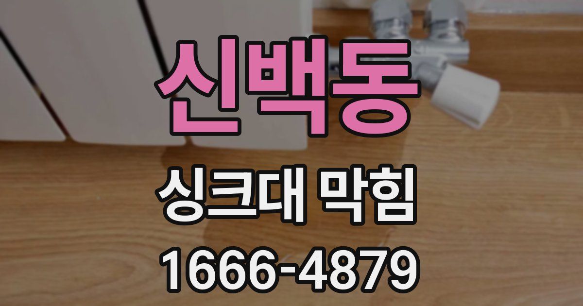 신백동 싱크대 막힘