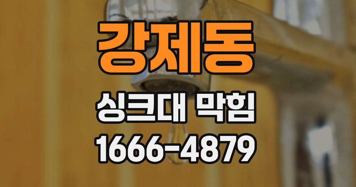 강제동 싱크대 막힘