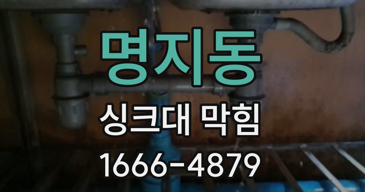 명지동 싱크대 막힘