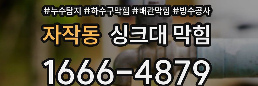 자작동 싱크대 막힘