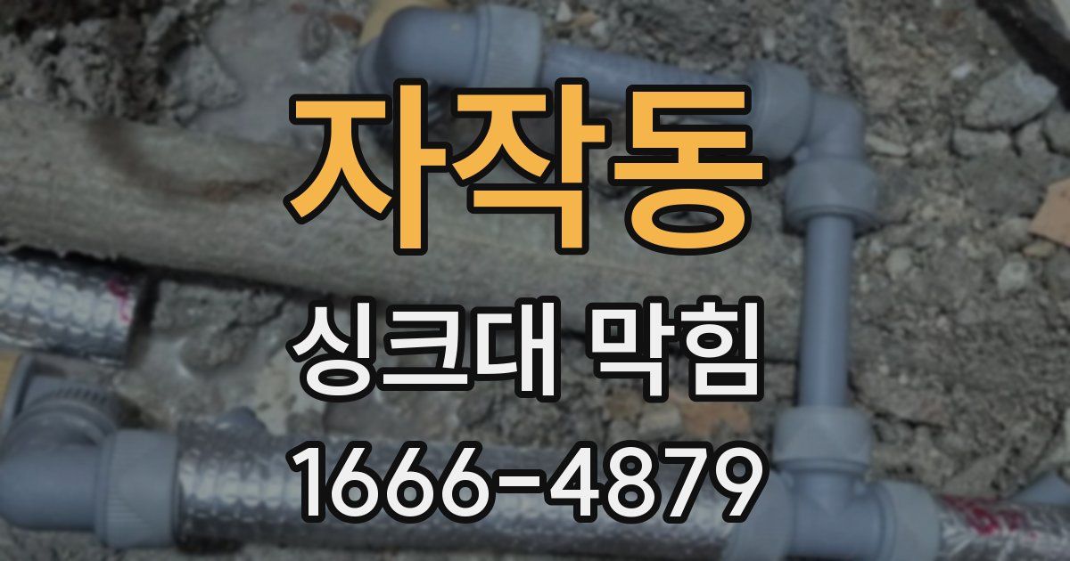 자작동 싱크대 막힘