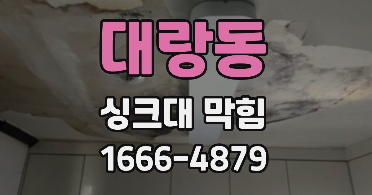 대랑동 싱크대 막힘