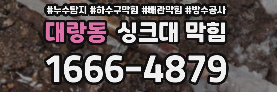 대랑동 싱크대 막힘