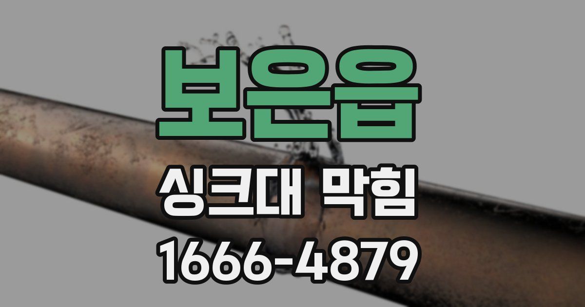 보은읍 싱크대 막힘
