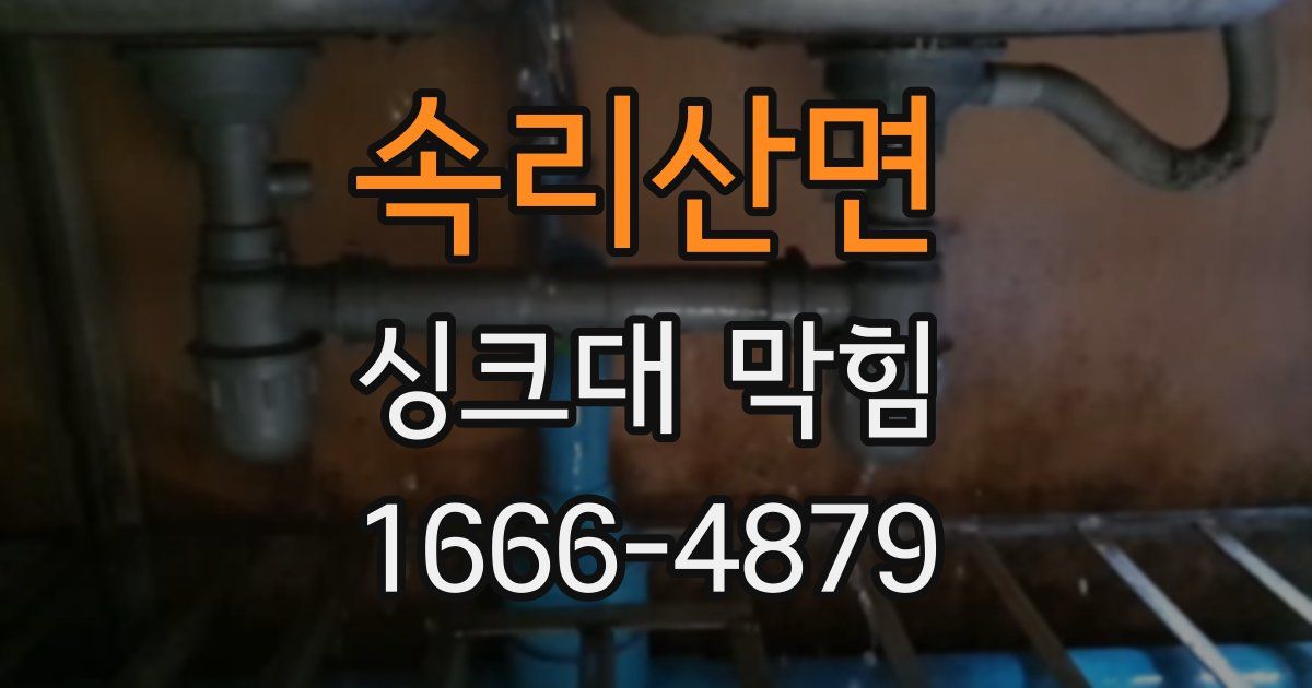 속리산면 싱크대 막힘