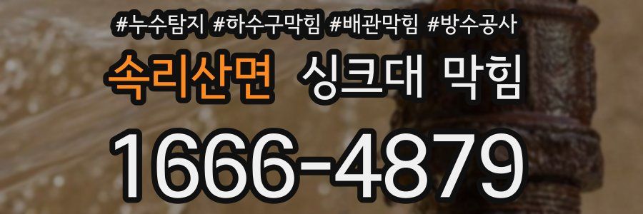 속리산면 싱크대 막힘