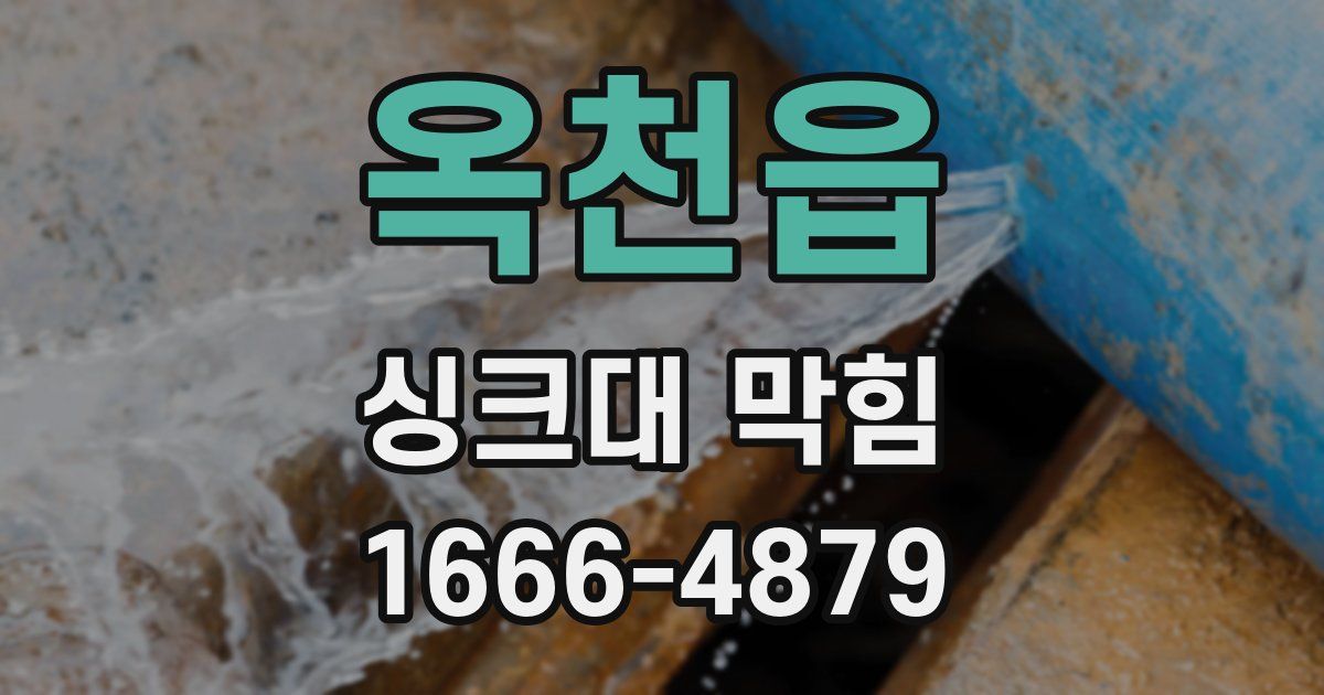 옥천읍 싱크대 막힘