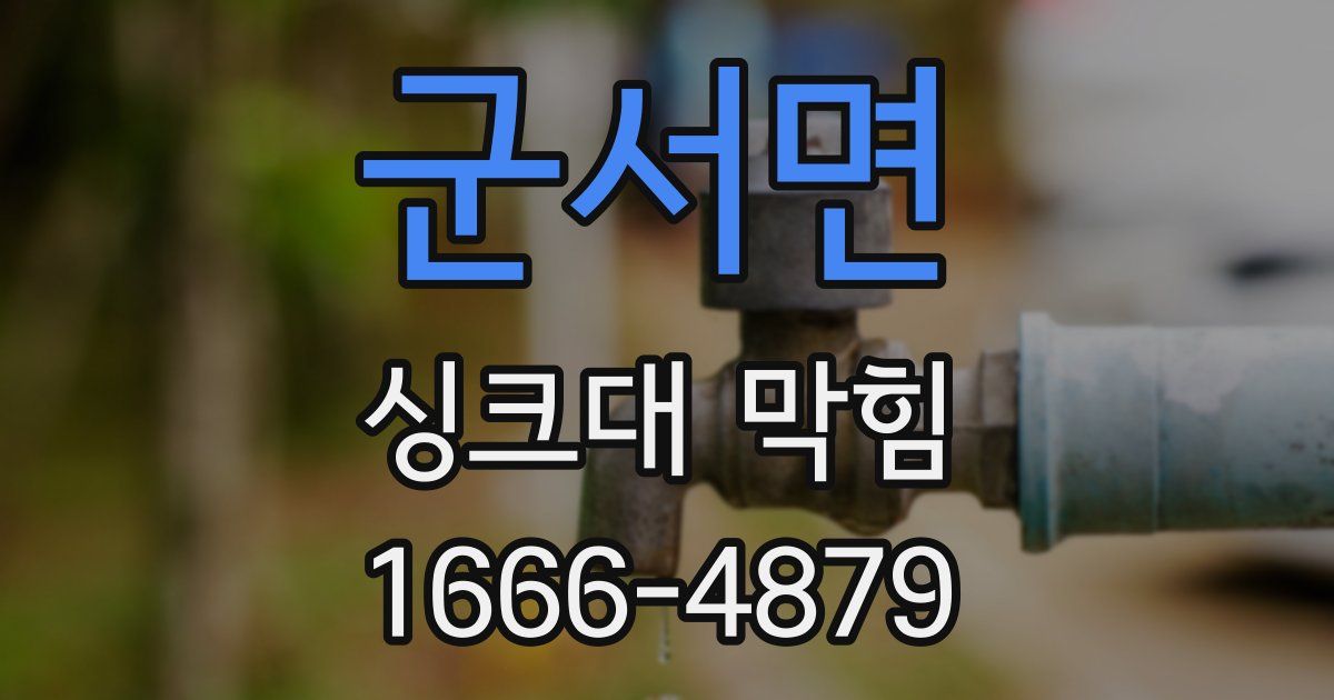 군서면 싱크대 막힘
