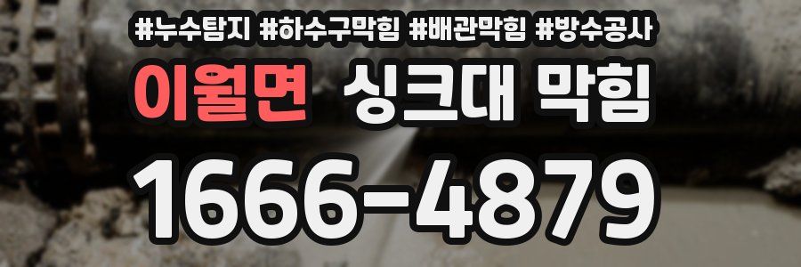 이월면 싱크대 막힘