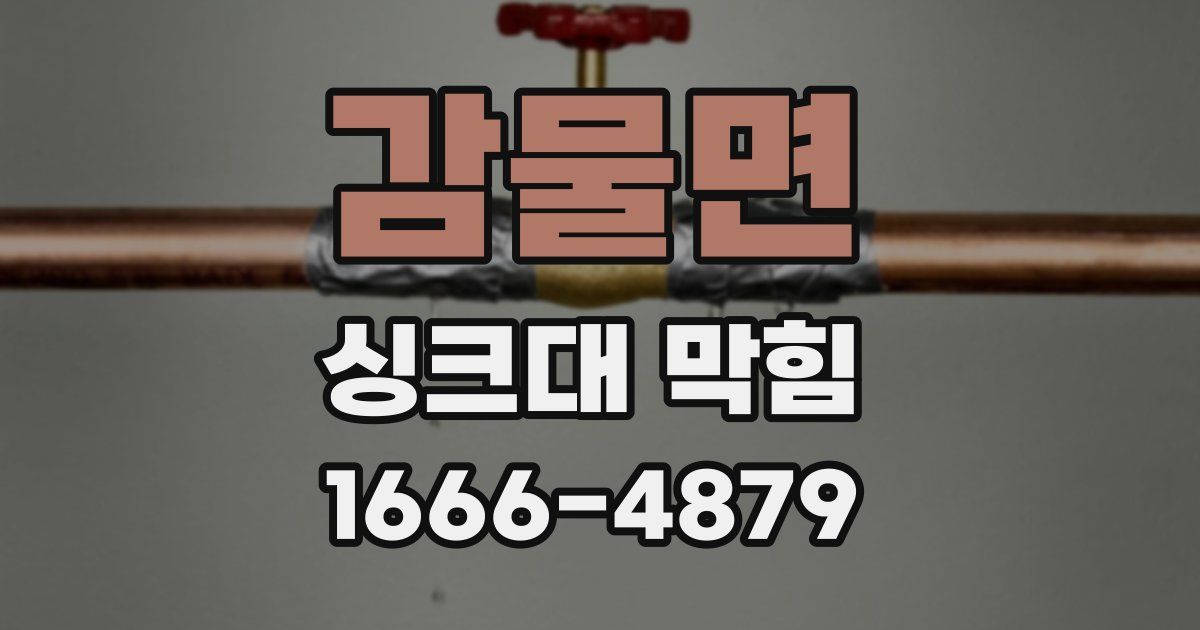 감물면 싱크대 막힘