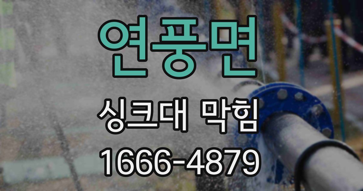 연풍면 싱크대 막힘