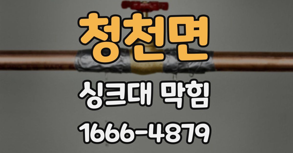 청천면 싱크대 막힘