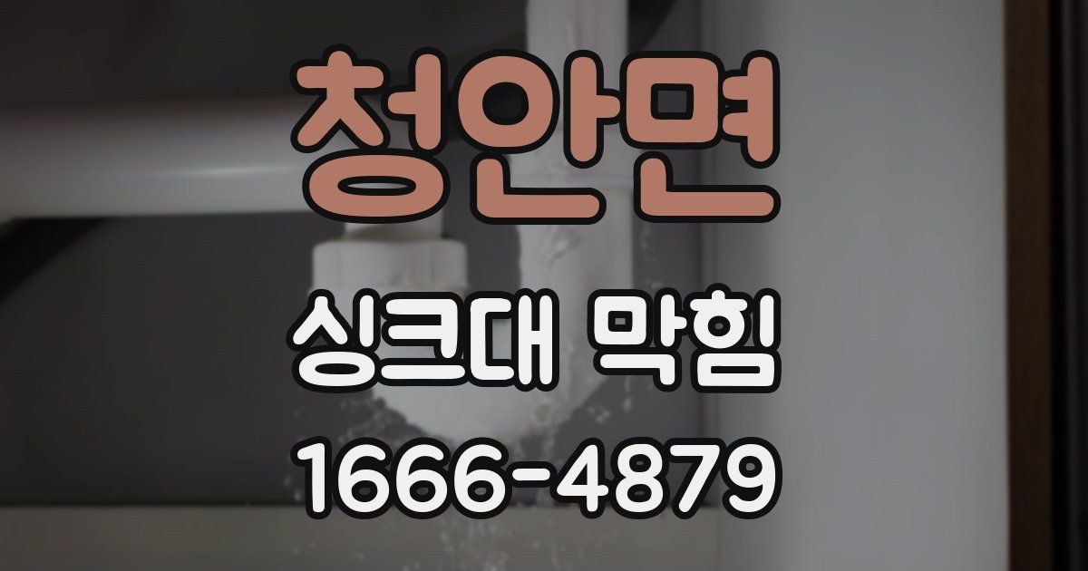 청안면 싱크대 막힘