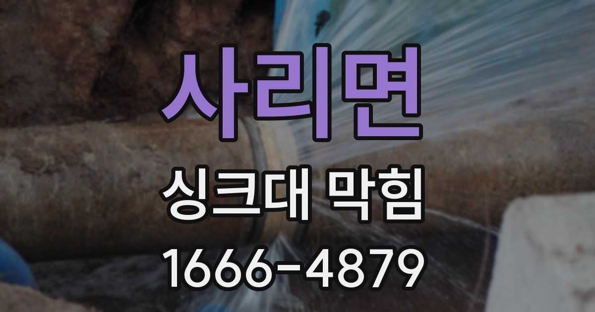 사리면 싱크대 막힘