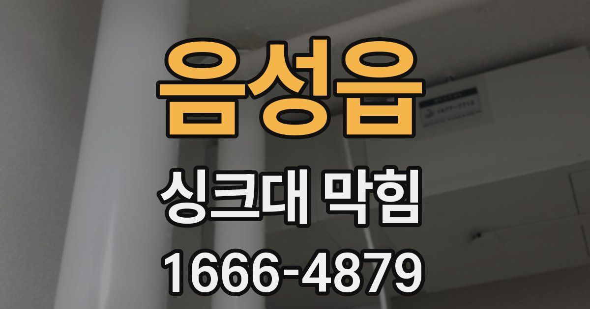 음성읍 싱크대 막힘