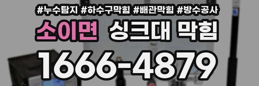 소이면 싱크대 막힘
