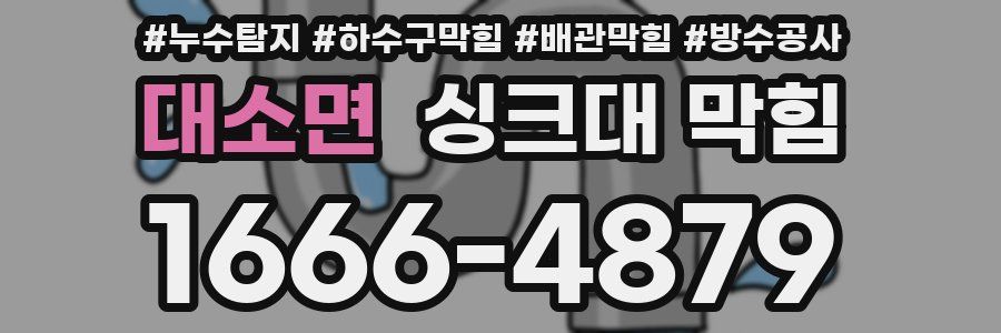 대소면 싱크대 막힘