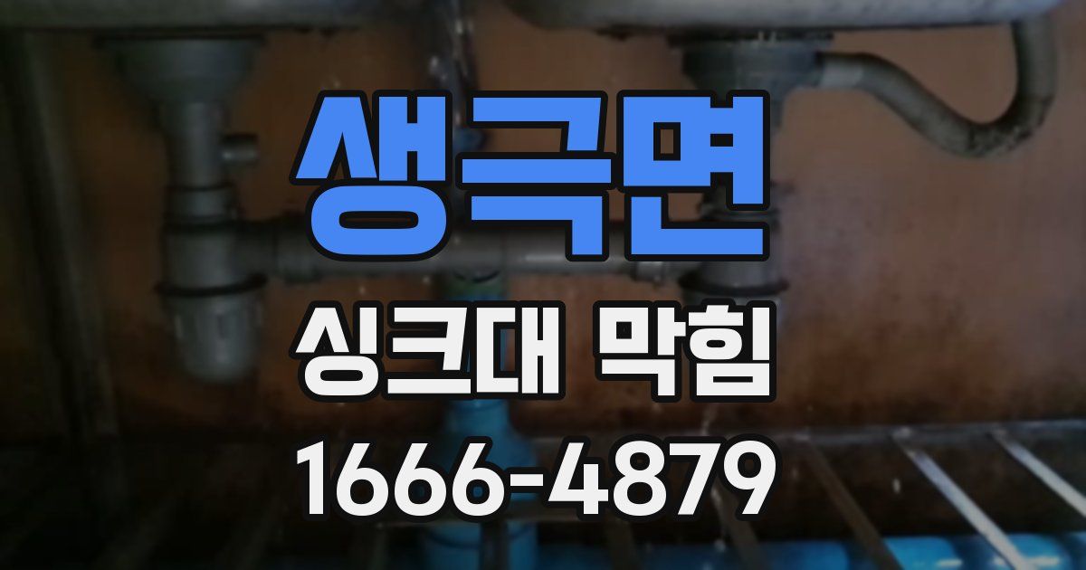 생극면 싱크대 막힘