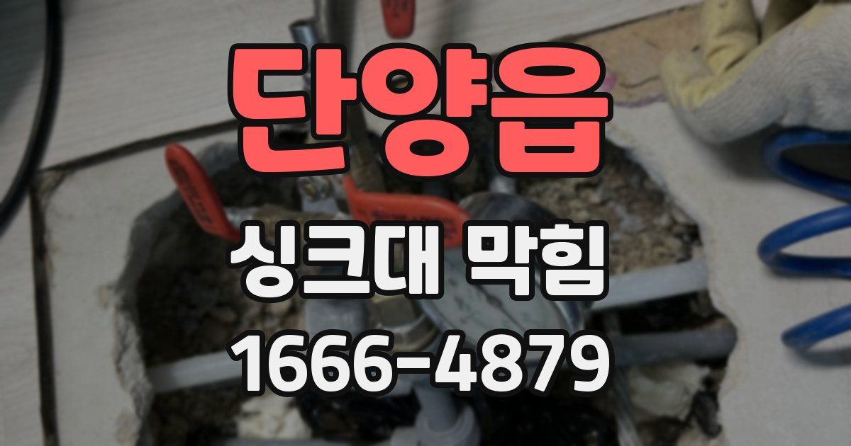 단양읍 싱크대 막힘