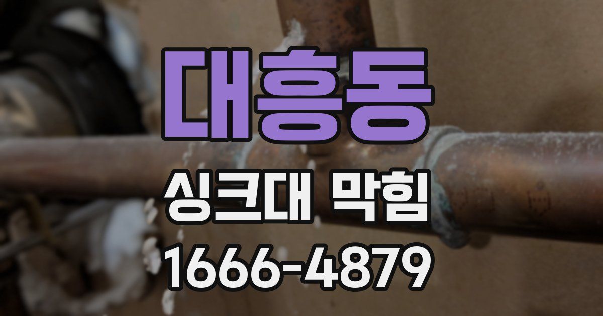 대흥동 싱크대 막힘