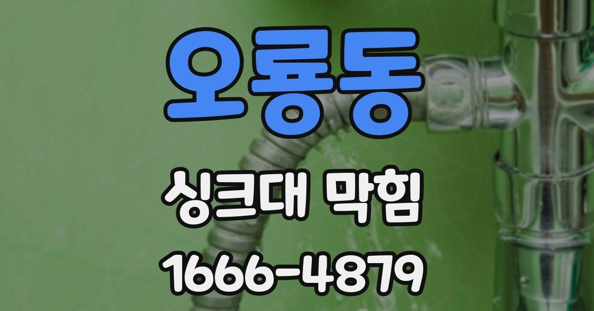 오룡동 싱크대 막힘