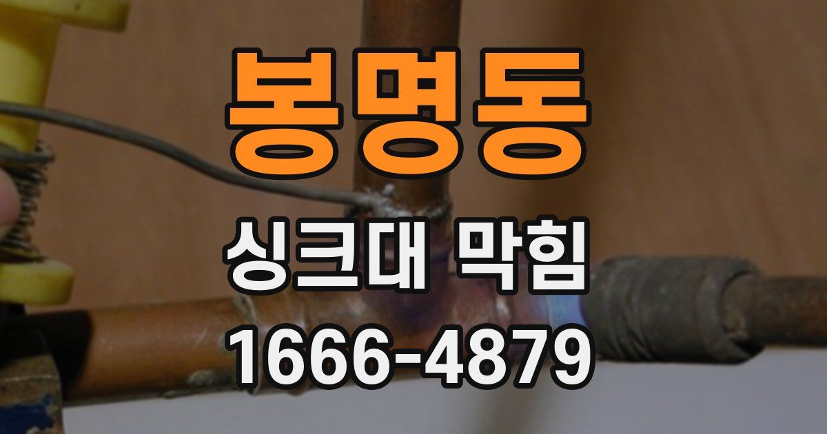 봉명동 싱크대 막힘