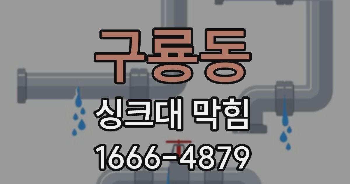 구룡동 싱크대 막힘